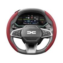 Capa De Volante De Couro Respirável Verde E Preto Para Dacia Sandero Stepway Duster Jogger Bigster