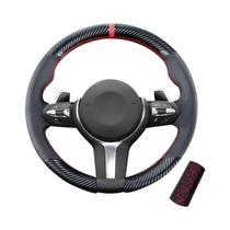 Capa De Volante Em Couro De Fibra De Carbono Para Costura DIY Para BMW M3 M4 M5 M6 M240i X2 M35i X5 Capa De Volante Em Couro De Fibra De Carbono Para Costura DIY Para BMW M3 M4 M5 M6 M240i X2 M35i X5
