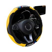 Capa De Volante Em Couro De Fibra De Carbono Para Decoração De Interior De Carro Design Esportivo