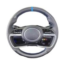 Capa De Volante Em Couro De Fibra De Carbono Para Hyundai AVANTE Santa Cruz Tucson I20 CN7 Capa De Volante Em Couro De Fibra De Carbono Para Hyundai AVANTE Santa Cruz Tucson I20 CN7