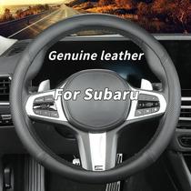 Capa de volante em couro genuíno para Subaru Custom-Fit