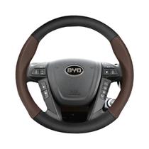 Capa De Volante Em Couro Respirável Com Textura De Fibra De Carbono Fosca Para Byd Dolphin Mini Seal