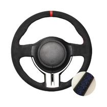 Capa De Volante Em Couro Suede Preto Para Toyota 86 Subaru BRZ, Capa De Carro Costurada À Mão DIY Capa De Volante Em Couro Suede Preto Para Toyota 86 Subaru BRZ, Capa De Carro Costurada À Mão DIY