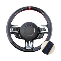 Capa De Volante Em Fibra De Carbono Para Ford Mustang 2015-2021 Acessórios