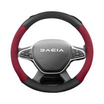Capa De Volante Em Fibra De Carbono Texturizada Matte Preto Mocha Para Dacia Sandero Stepway Duster