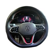 Capa De Volante Em Suede E Fibra De Carbono Para Volkswagen VW Atlas Golf 8 Mk8 Passat B9 Tiguan Capa De Volante Em Suede E Fibra De Carbono Para Volkswagen VW Atlas Golf 8 Mk8 Passat B9 Tiguan