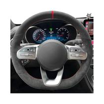 Capa De Volante Em Suede Preto Antiderrapante Para Mercedes-Benz S-Class W222 GLC A-Class W177 Capa De Volante Em Suede Preto Antiderrapante Para Mercedes-Benz S-Class W222 GLC A-Class W177