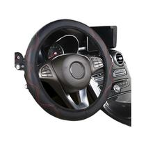 Capa De Volante Esportiva Em PU Preto Sem Aro Interno Para Interior De Carro