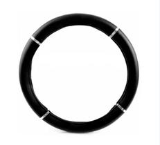 Capa de Volante PRETO com Anel Cromado Universal