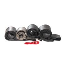 Capa de volante preto costura cinza kit portátil Capa de volante preto costura cinza kit portátil