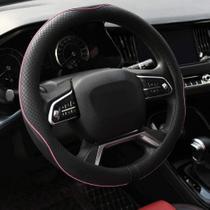 Capa de Volante Rueesh em Couro Microfibra Rosa - 38cm