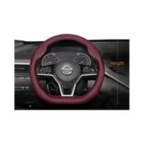 Capa De Volante Ultra-Fina E Respirável Em Couro Para Nissan Qashqai J10 J11 Terrano2 Pathfinder R51