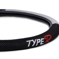 Capa de volante universal bordada TYPER CINZA