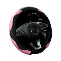 Capa De Volante Universal Em Couro PU De Fibra De Carbono 37-38cm Antiderrapante Respirável