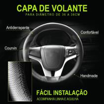 Capa de Volante Universal Lisa material sintético Costurado - ZP Automotive