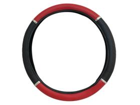 Capa De Volante Universal Preta / 2 Cores Com Anel Cromado Capa De Volante Universal Preta / 2 Cores Com Anel Cromado