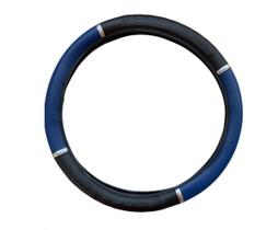 Capa De Volante Universal Preta / 2 Cores Com Anel Cromado Capa De Volante Universal Preta / 2 Cores Com Anel Cromado