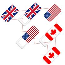 Capa de webcam Slide JUNGLE DEER Ultra-Thin Nation Flag, pacote com 6