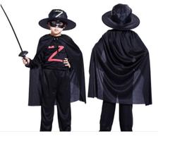 Capa de Zorro Infantil Vampiro Bruxo Cosplay Fantasia