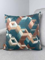 Capa Decorativa Almofada 3D Linho e Veludo Toque de Requinte na Decoração