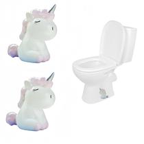 Capa decorativa de cerâmica para parafusos do vaso sanitário com unicórnio, 2 peças Capa decorativa de cerâmica para parafusos do vaso sanitário com unicórnio, 2 peças