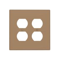 Capa decorativa para tomada Oilbiexn 2 módulos, taupe quente Capa decorativa para tomada Oilbiexn 2 módulos, taupe quente