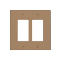 Capa decorativa para tomada Oilbiexn 2 módulos, taupe quente Capa decorativa para tomada Oilbiexn 2 módulos, taupe quente