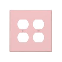Capa decorativa para tomada Oilbiexn rosa blush, 2 módulos