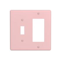 Capa decorativa para tomada Oilbiexn Rosa Blush 2 módulos