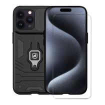 Capa Defender e Pelicula Nano Vidro iPhone 15 Pro - Gshield