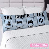 Capa deTravesseiro De Corpo Fronha Xuxão Com Ziper Personalizado 1.25x0.45cm Gamer Quarto Menino Capa deTravesseiro De Corpo Fronha Xuxão Com Ziper Personalizado 1.25x0.45cm Gamer Quarto Menino