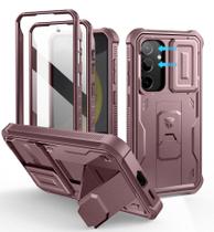 Capa Dexnor com Capa de Câmera Deslizante para Samsung Galaxy S24 - Rosa