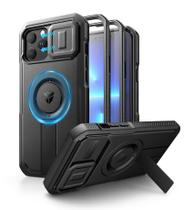 Capa Dexnor para iPhone 13 Pro Max/12 Pro Max com capa de câmera deslizante, suporte e protetor de tela Capa Dexnor para iPhone 13 Pro Max/12 Pro Max com capa de câmera deslizante, suporte e protetor de tela
