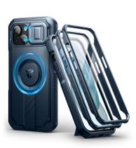 Capa Dexnor para iPhone 15 com Capa de Câmera Deslizante - Azul Marinho Capa Dexnor para iPhone 15 com Capa de Câmera Deslizante - Azul Marinho