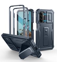 Capa Dexnor para Samsung Galaxy A17-5G com 2 molduras frontais azul Capa Dexnor para Samsung Galaxy A17-5G com 2 molduras frontais azul