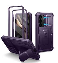 Capa Dexnor para Samsung Galaxy S25 com capa de câmera roxa Capa Dexnor para Samsung Galaxy S25 com capa de câmera roxa
