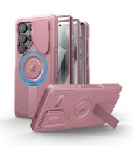 Capa Dexnor Rosa para Samsung Galaxy S25 Ultra com Proteção para Câmera