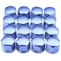 Capa do Parafuso de Roda Universal Cromado 17mm Jogo com 16pcs