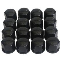 Capa do Parafuso de Roda Universal Preto 17mm Jogo com 16pcs