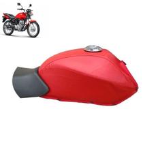 Capa do Tanque Com Colchete CG Titan Fan 150 2009 2013 Vermelho - Piracapas