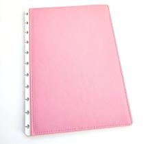 Capa Dura de Caderno de Disco Infinito Sistema Inteligente Coleção - Color Clássico - Delicado Rosa - Amor Infinito Cadernos