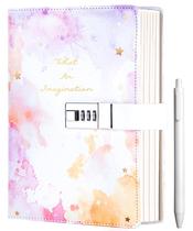 Capa dura Diary CAGIE com fechadura para meninas de 8 a 14 anos com 192p Capa dura Diary CAGIE com fechadura para meninas de 8 a 14 anos com 192p