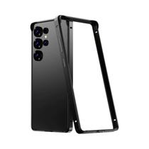 Capa Dura Interna Macia Com Bumper De Metal Em Liga De Alumínio Para Samsung Galaxy S25 Ultra S24