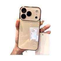 Capa Dura Luxuosa Para iPhone 17-12 pro Max Com Proteção De Câmera Em Vidro Temperado E Bumper