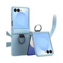 Capa Dura Para Samsung Galaxy Z Flip 7 FE 6 5 4 3 Com Anel E Proteção De Dobradiça