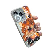 Capa Dura TPU Demon Slayer para iPhone 15/14/13/12/11 - Design Prateado