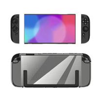 Capa dura transparente para pc, capa protetora dividida para console nintendo switch 2, acessórios Capa dura transparente para pc, capa protetora dividida para console nintendo switch 2, acessórios