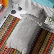 Capa Duvet Percal para Edredom Solteiro 180x240cm c/ Zíper- Bege Capa Duvet Percal para Edredom Solteiro 180x240cm c/ Zíper- Bege