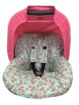 Capa E Capota Bebê Conforto + Protetor De Cinto Pink/Floral