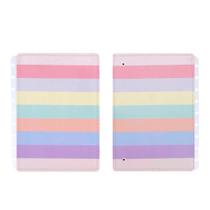 Capa e Contracapa Caderno Inteligente Médio Arco-Íris Pastel Capa e Contracapa Caderno Inteligente Médio Arco-Íris Pastel